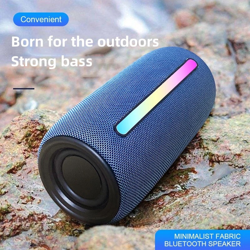 TECHOBOOM Altavoz dual portátil al aire libre RGB Bluetooth impermeable