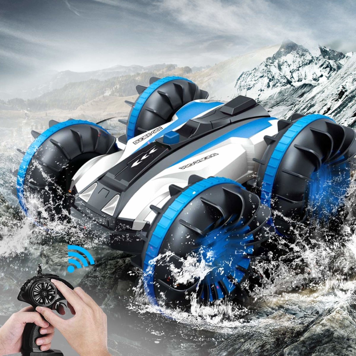 Amphibious Stunt Remote Control Car Toy Long Range All Terrain 2.4Ghz RC - TECHOBOOM