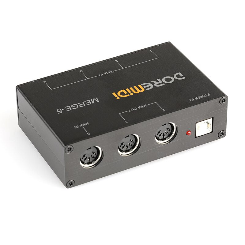 DOREMiDi 5 MIDI-Input 2 MIDI-Output Support USB Power MERGE-5 TECHOBOOMDOREMiDi 5 MIDI-Input 2 MIDI-Output Support USB Power MERGE-5