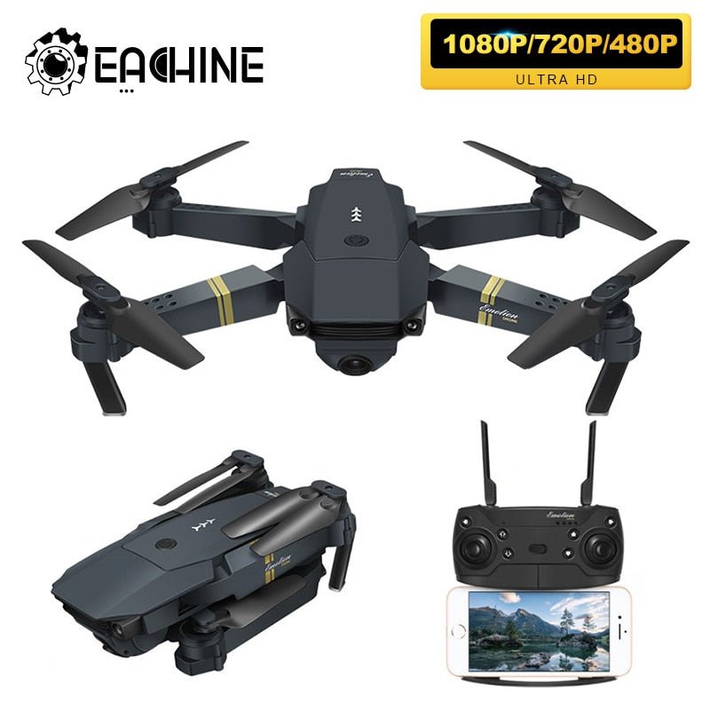 Eachine E58 WIFI FPV avec grand Angle HD 1080P/720P/480P caméra haute tenue Mode bras pliable RC quadrirotor Drone X Pro RTF Dron