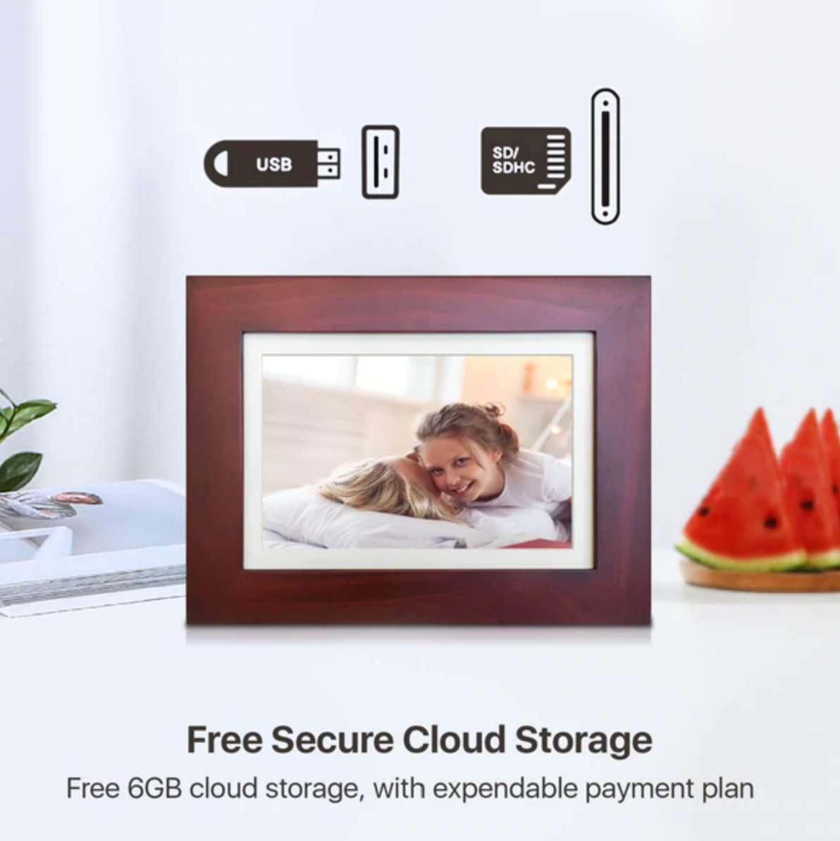 Eco4life Cherry 8-inch Wi-Fi Cloud Digital Photo Frame - TECHOBOOM