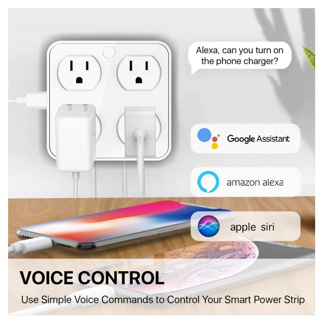 Eco4Llife WTP110 Wireless Wall Tap Smart Plug 4 Outlets 4 USB eco4lifeEco4Llife WTP110 Wireless Wall Tap Smart Plug 4 Outlets 4 USB