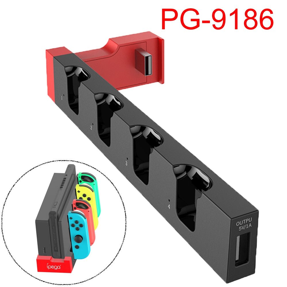 IPega PG-9186 contrôleur de jeu chargeur station de charge support de Station avec indicateur pour Nintendo Switch compatible Joycon