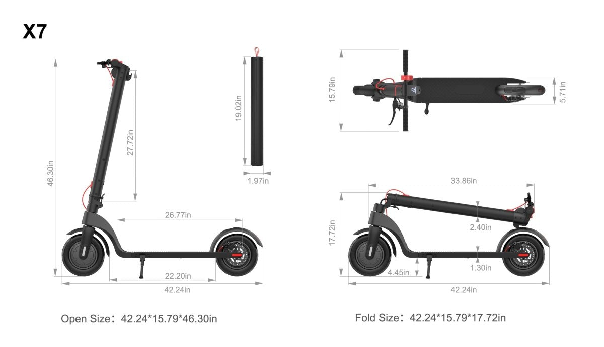 KIXIN X7 350W Foldable 20km Range Electric Scooter - TECHOBOOM