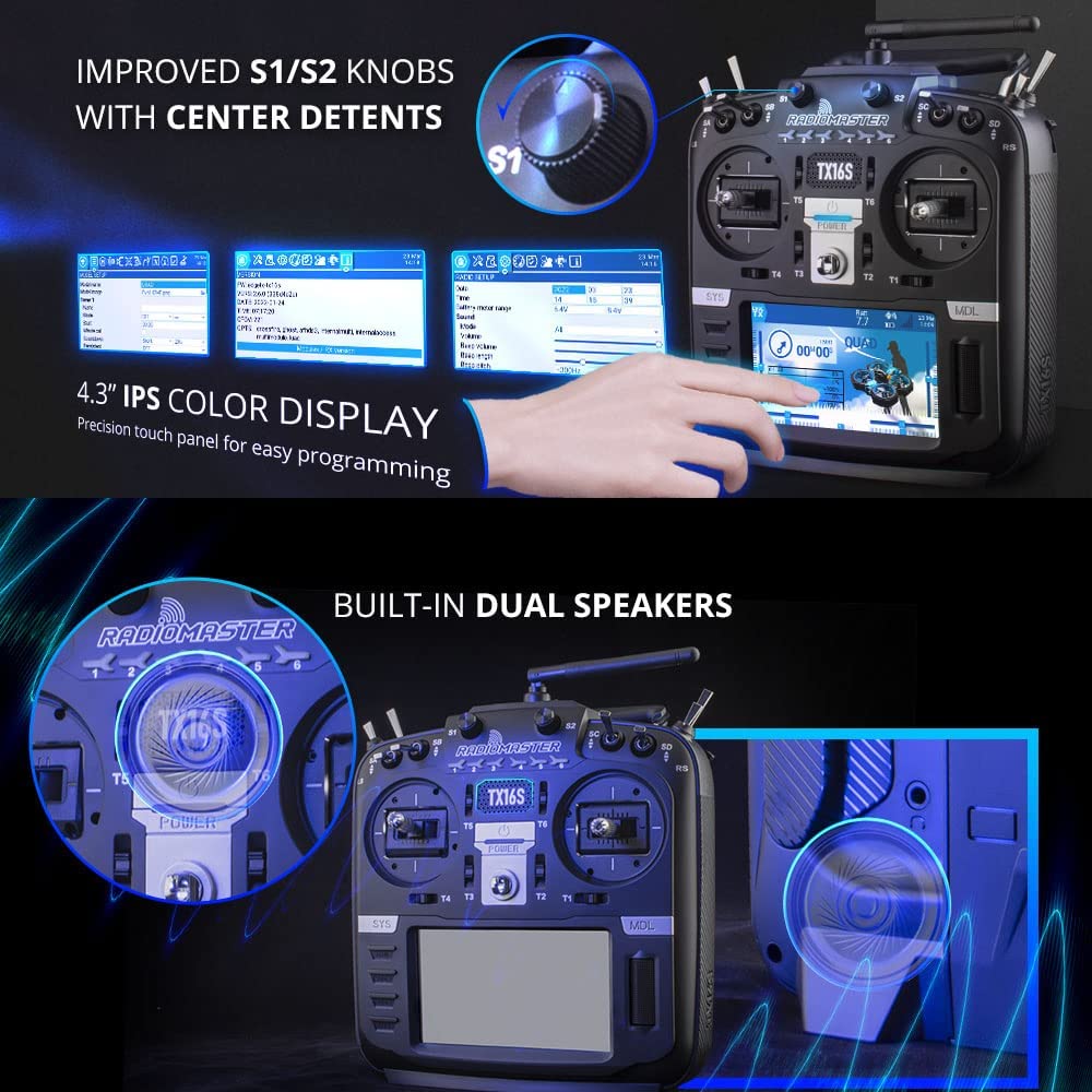 Radiomaster TX16S Max MK2 4in1 EDGETX OPENTX Carbon Fiber - TECHOBOOM