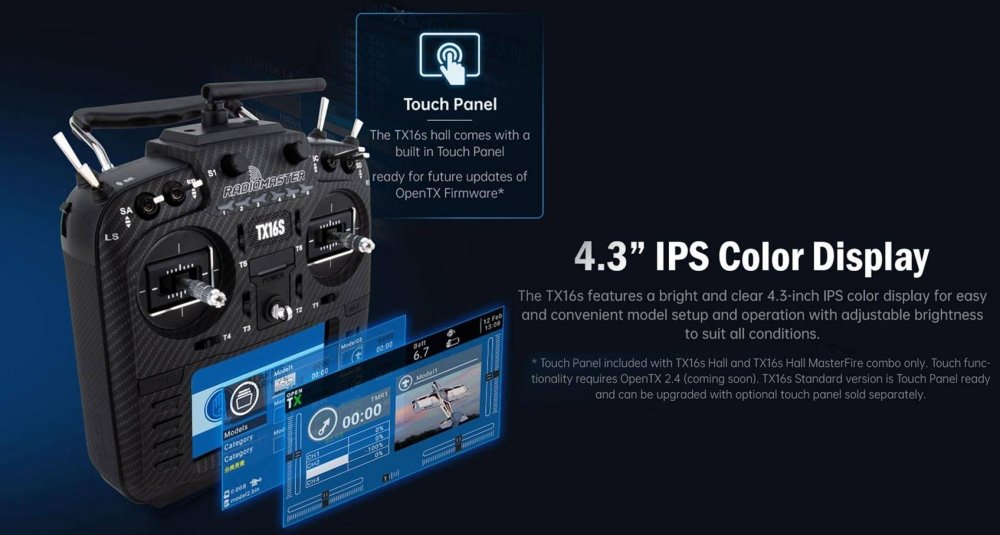 Radiomaster TX16S Max MK2 4in1 EDGETX OPENTX Carbon Fiber - TECHOBOOM
