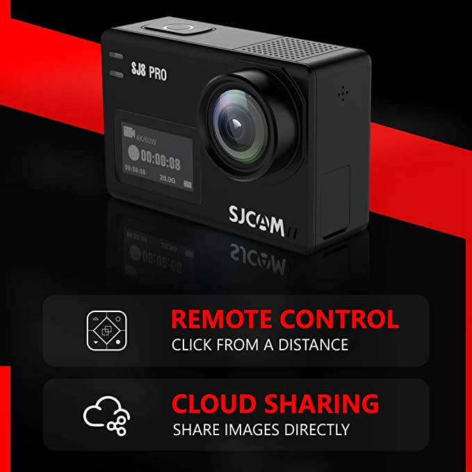 SJCAM SJ8 Pro Waterproof 4k 60FPS Action Camera Black - TECHOBOOM