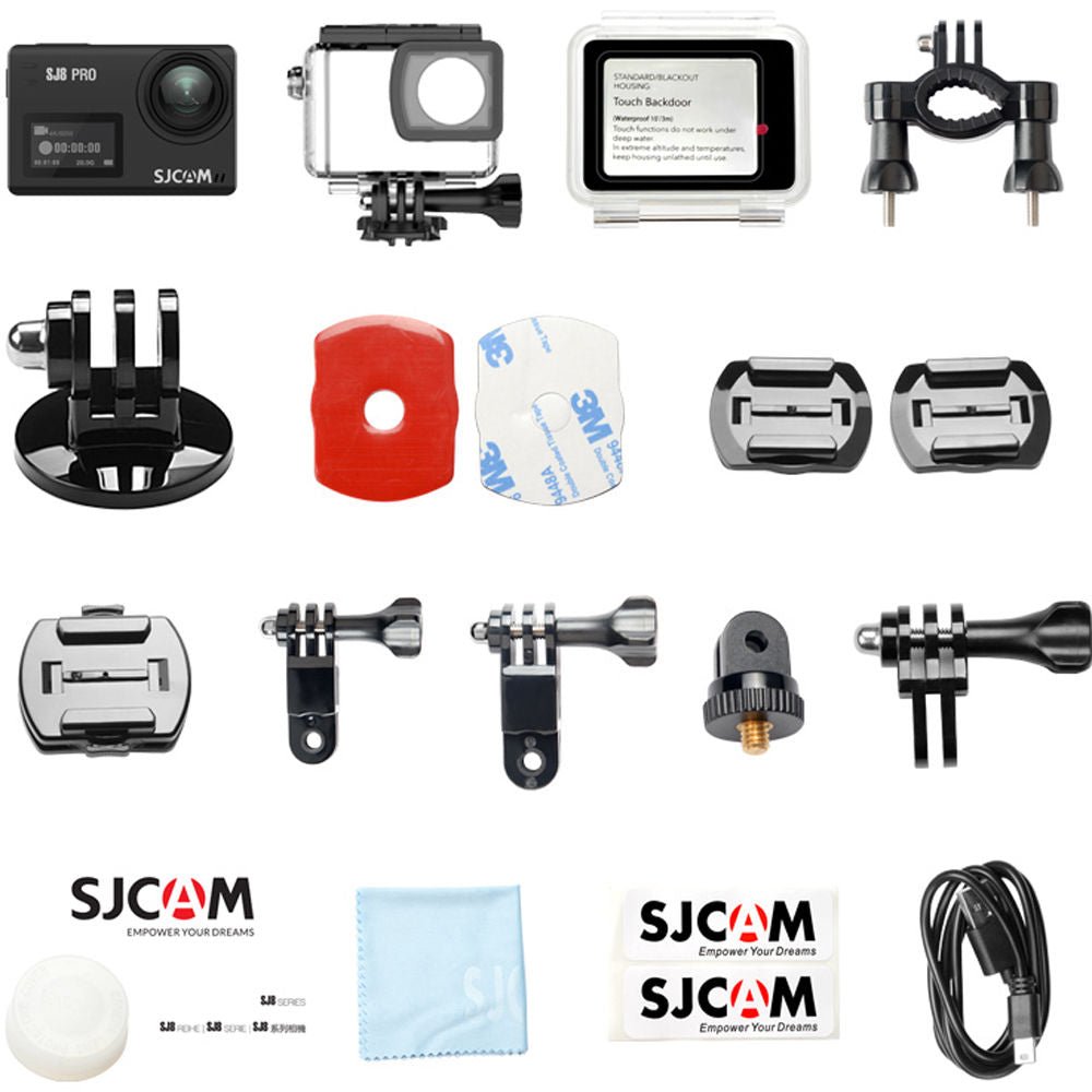 SJCAM SJ8 Pro Waterproof 4k 60FPS Action Camera Black - TECHOBOOM