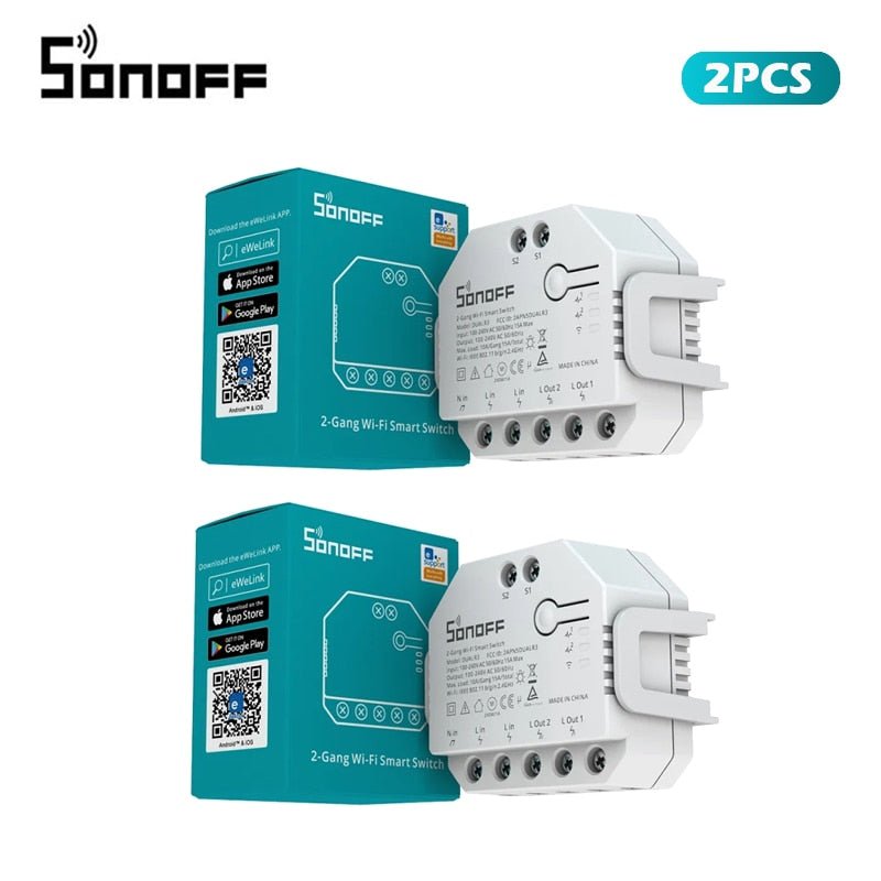 SONOFF DUAL R3 2 Gang Dual Relay Module DIY MINI Smart Switch Power TECHOBOOMSONOFF DUAL R3 2 Gang Dual Relay Module DIY MINI Smart Switch Power