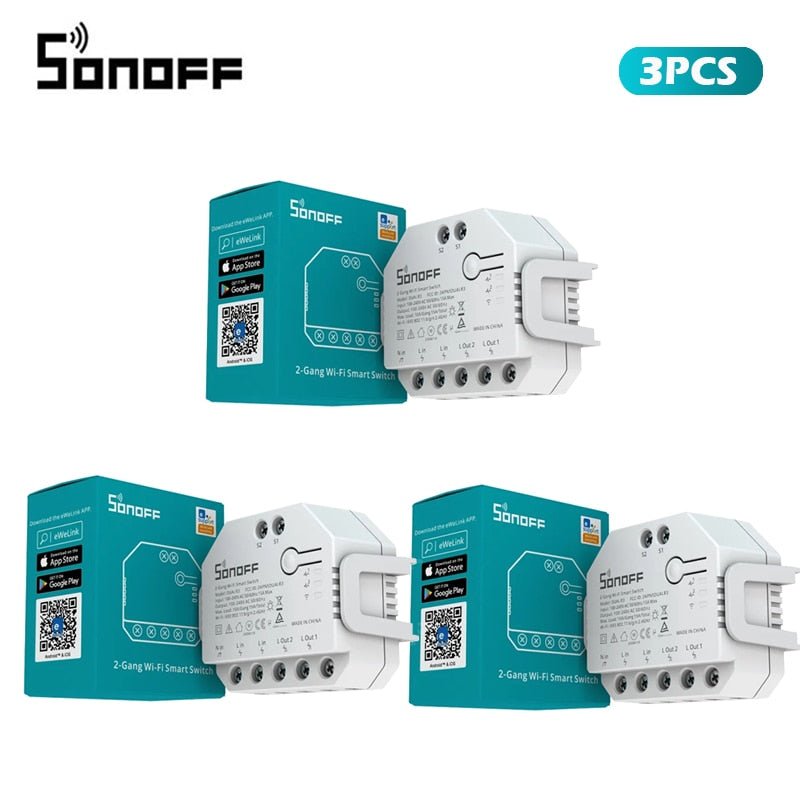 SONOFF DUAL R3 2 Gang Dual Relay Module DIY MINI Smart Switch Power TECHOBOOMSONOFF DUAL R3 2 Gang Dual Relay Module DIY MINI Smart Switch Power