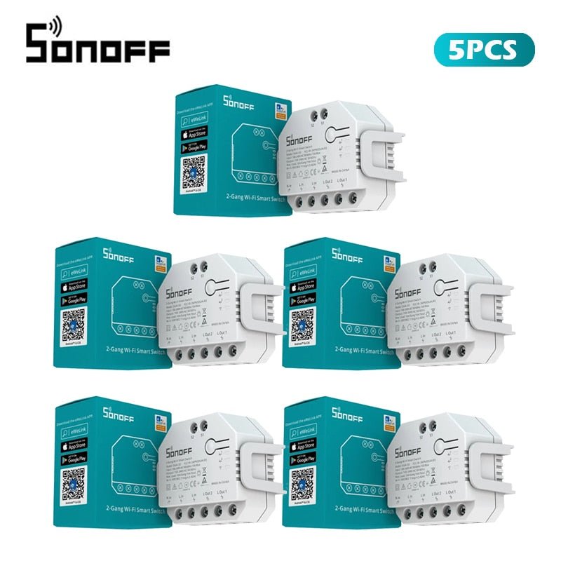 SONOFF DUAL R3 2 Gang Dual Relay Module DIY MINI Smart Switch Power TECHOBOOMSONOFF DUAL R3 2 Gang Dual Relay Module DIY MINI Smart Switch Power