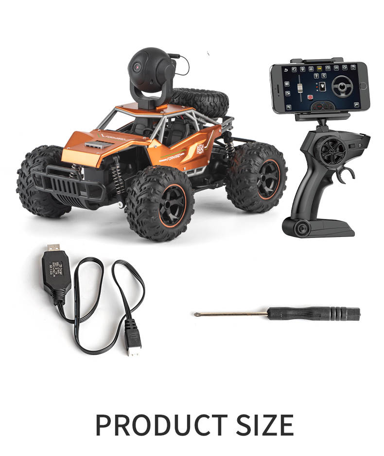 SPRINT Radio Controlled Off-Road Crawler Truck Car with HD Camera - TECHOBOOM