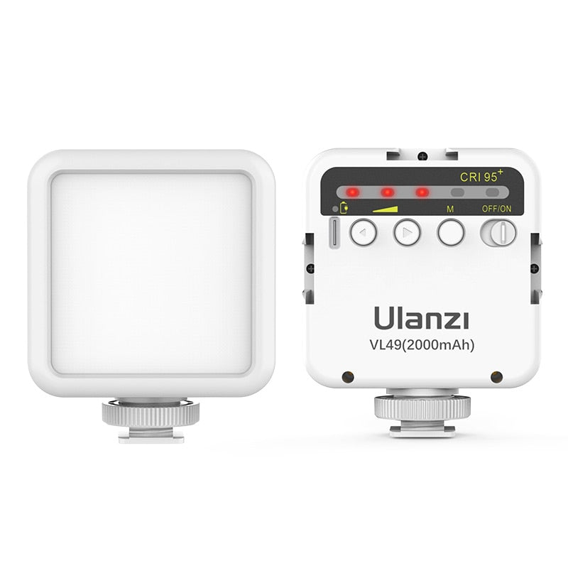 Ulanzi VL49 6W Mini LED vidéo bureau lumière 2000mAh 5500K Zoom éclairage photographique éclairage U lumineux Vlog lumière de remplissage