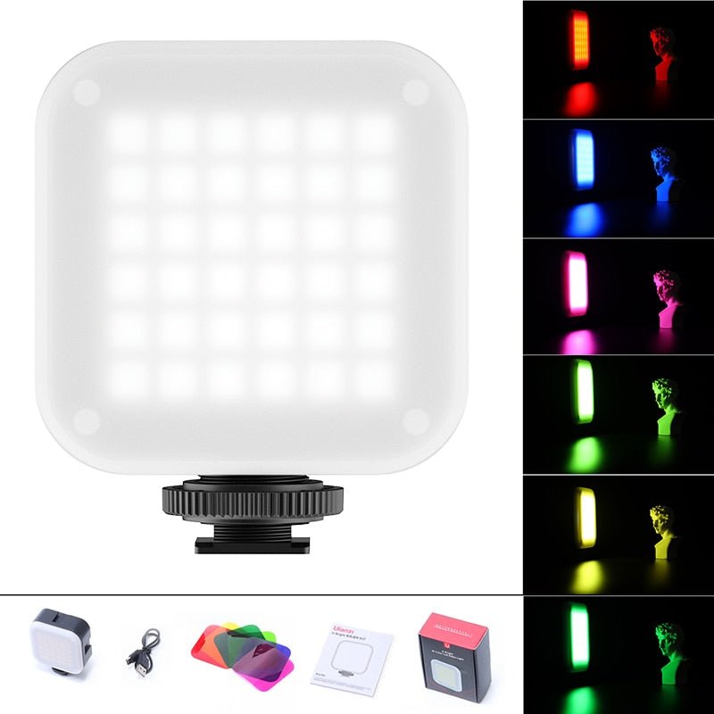 Ulanzi VL49 6W Mini LED vidéo bureau lumière 2000mAh 5500K Zoom éclairage photographique éclairage U lumineux Vlog lumière de remplissage