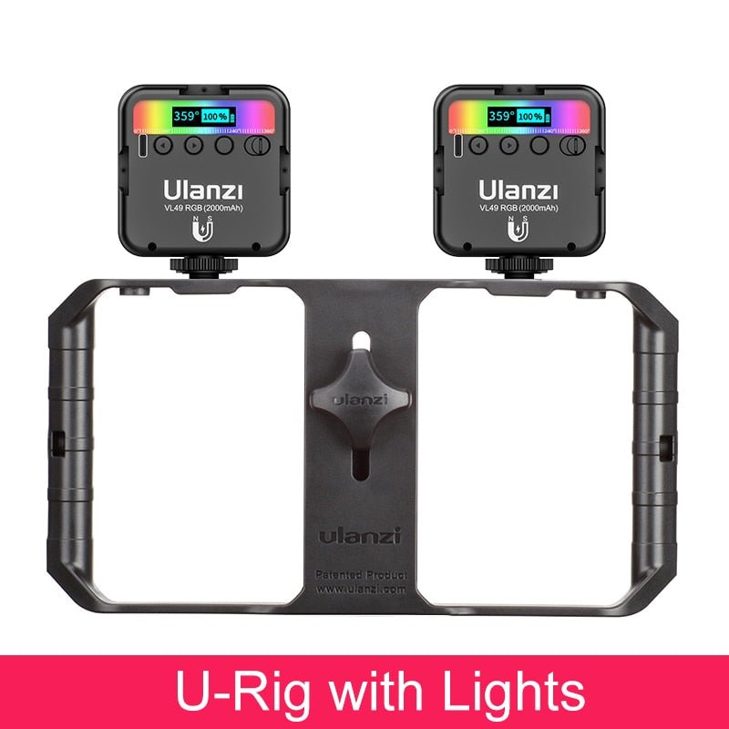 Ulanzi VL49 RGB lumières vidéo Mini caméra LED lumière 2000mAh rechargeable LED panneau lampe Photo vidéo éclairage pour Youtube Tik tok