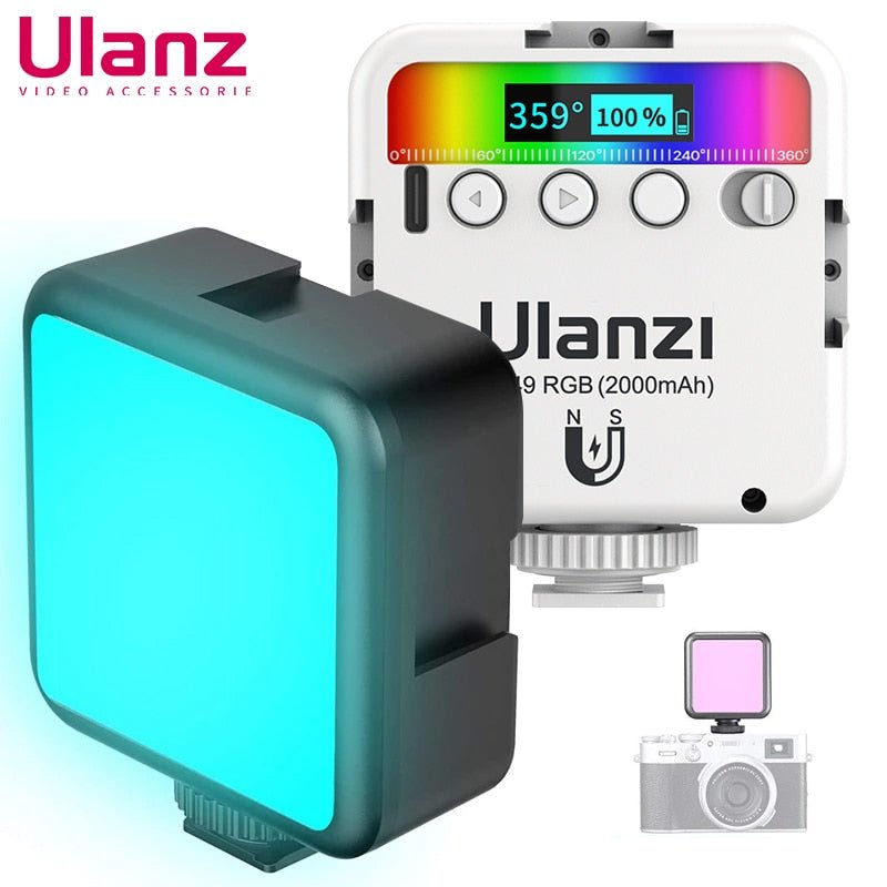 Ulanzi VL49 RGB lumières vidéo Mini caméra LED lumière 2000mAh rechargeable LED panneau lampe Photo vidéo éclairage pour Youtube Tik tok