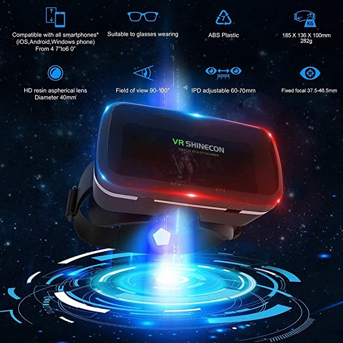 VR Shinecon 3D Virtual Reality Headset - TECHOBOOM